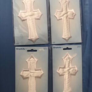 Simplicity Cross Iron-On Appliques - Set of 4
